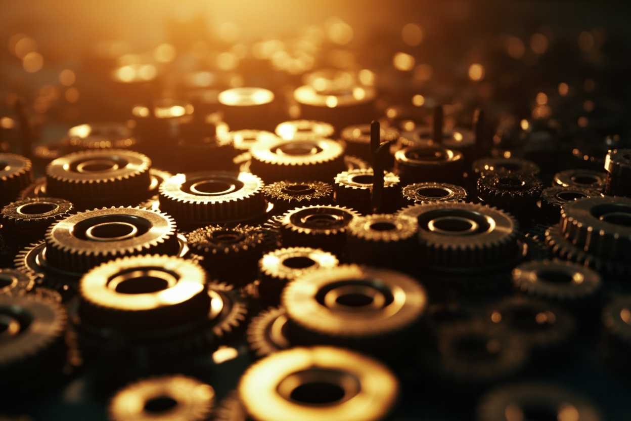 Automated gears turning smoothly within a Kubernetes cluster, symbolizing streamlined K8s workflows.