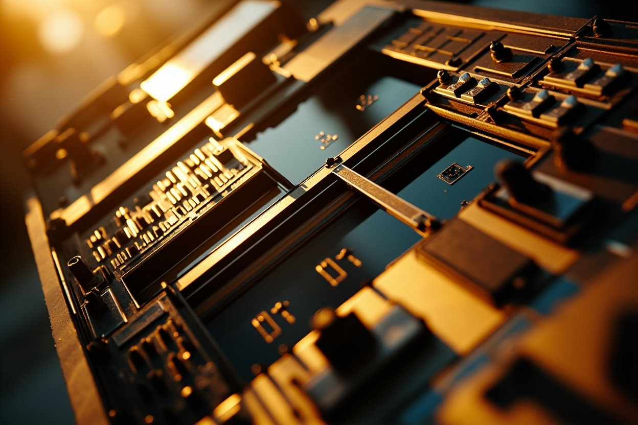 A well-organized control panel with various knobs and switches, symbolizing Kubernetes configuration management.