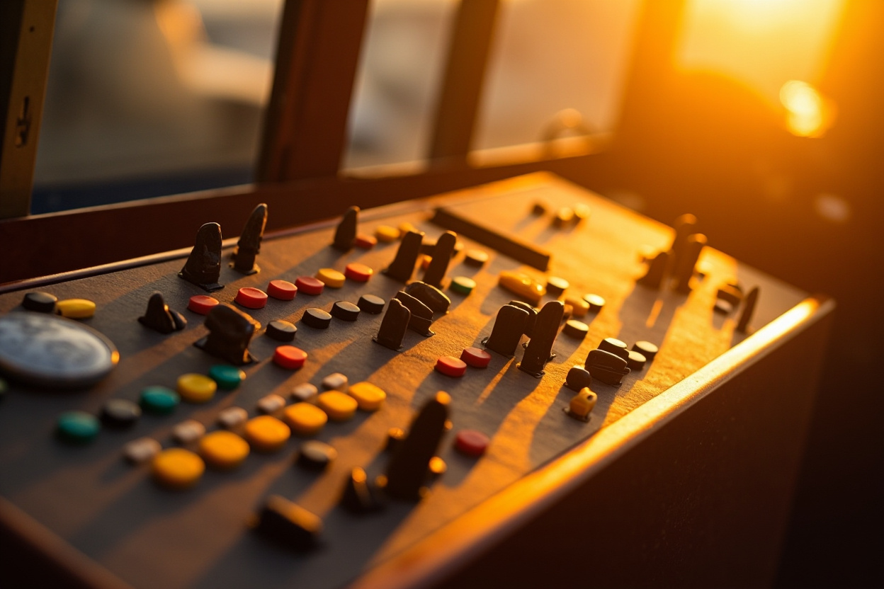 Control panel representing Kubernetes governance, showing organized management and control.