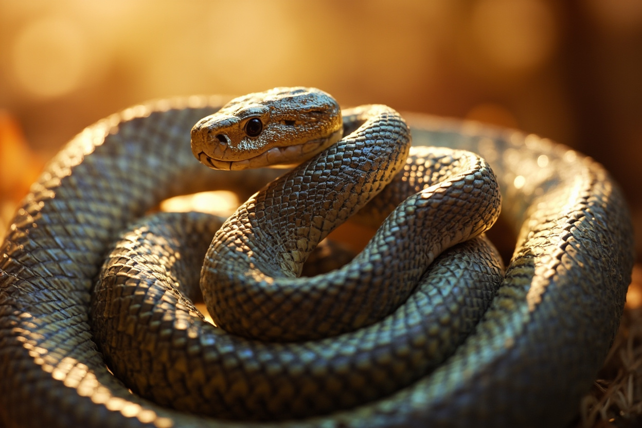 Comparison of Kubernetes (metallic snake) and Mesos, symbolizing their intertwined yet distinct roles in container orchestration.