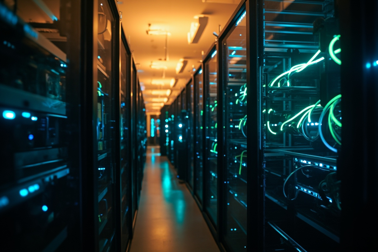 Network of interconnected servers representing Kubernetes security.