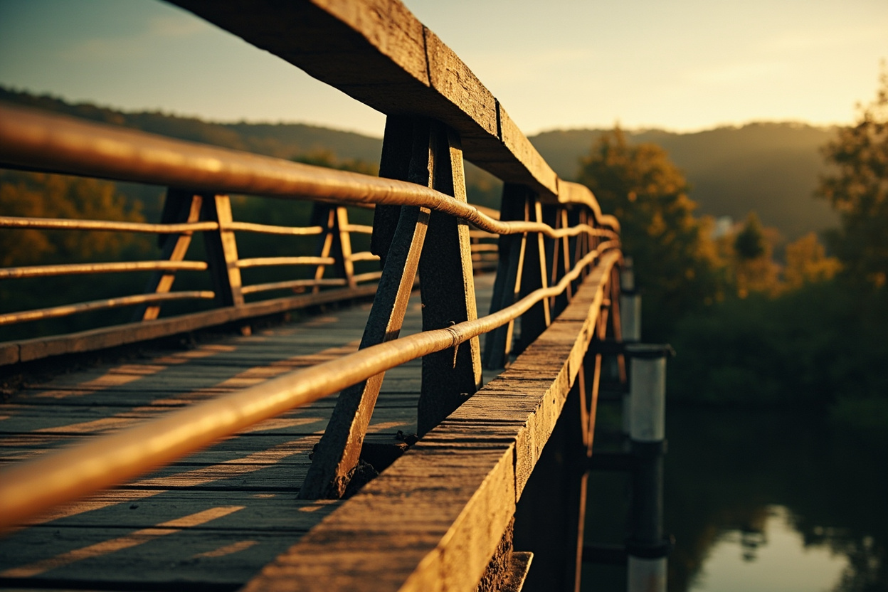 Photorealistic bridge representing Kubernetes support, symbolizing stability and connectivity.