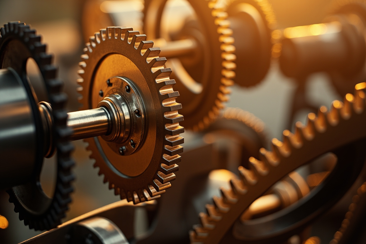 Automated gears turning, symbolizing streamlined Kubernetes operations.